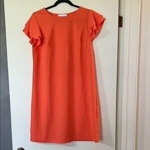 Ces Femme Bold Orange Midi Dress